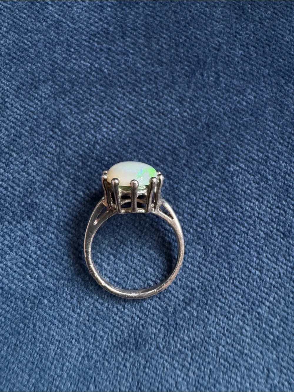 Vintage Opal 925 Sterling Silver Ring Size Size 5